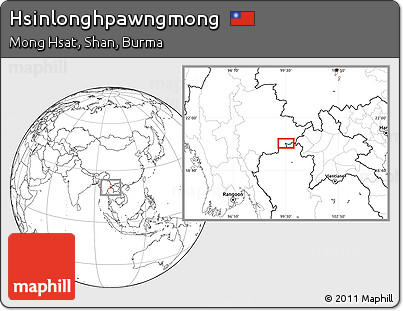 Blank Location Map of Hsinlonghpawngmong