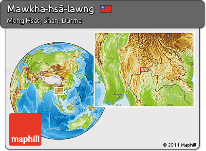 Physical Location Map of Mawkha-hsā-lawng