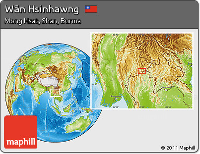 Physical Location Map of Wān Hsinhawng