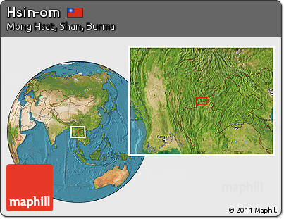 Satellite Location Map of Hsin-om