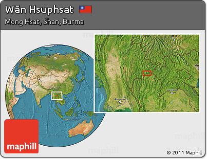 Satellite Location Map of Wān Hsuphsat