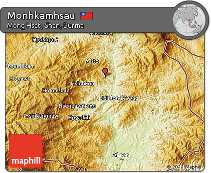 Physical Map of Monhkamhsau