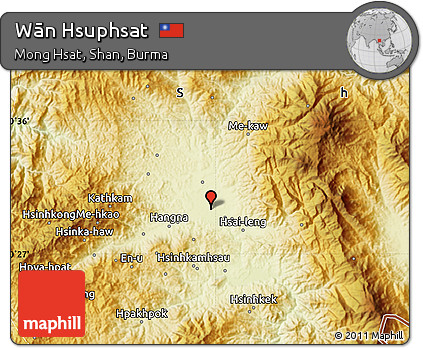 Physical Map of Wān Hsuphsat