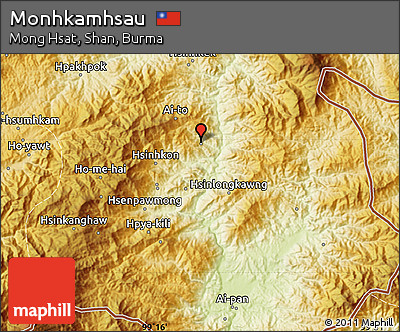 Physical Map of Monhkamhsau