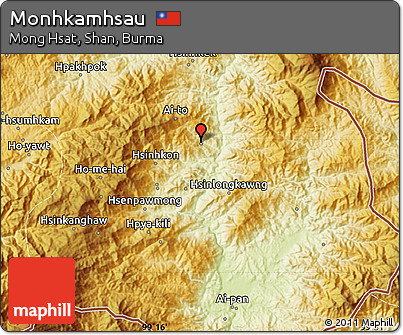 Physical Map of Monhkamhsau