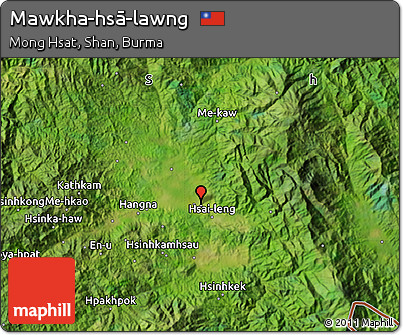 Satellite Map of Mawkha-hsā-lawng