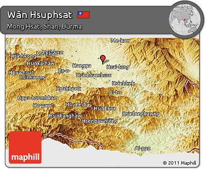 Physical Panoramic Map of Wān Hsuphsat