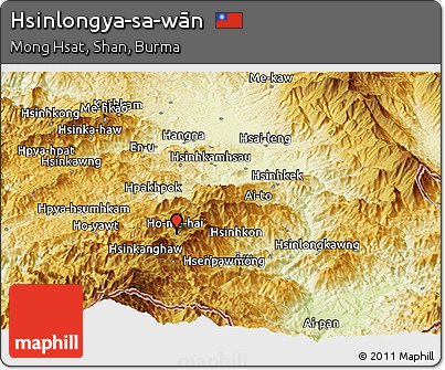 Physical Panoramic Map of Hsinlongya-sa-wān