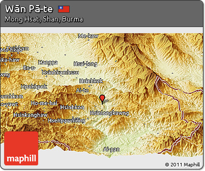 Physical Panoramic Map of Wān Pā-te