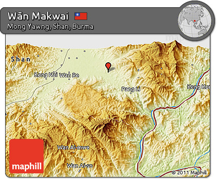 Physical 3D Map of Wān Makwai