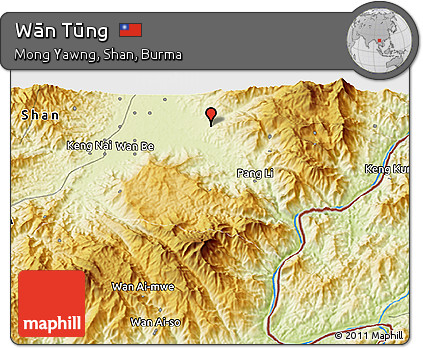 Physical 3D Map of Wān Tūng