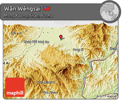 Physical 3D Map of Wān Wēngsai