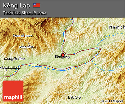 Physical 3D Map of Kēng Lap