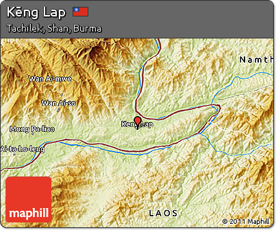 Physical 3D Map of Kēng Lap