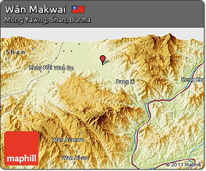 Physical 3D Map of Wān Makwai