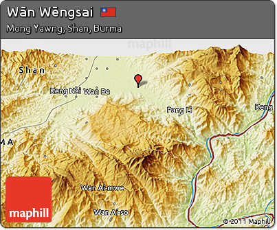 Physical 3D Map of Wān Wēngsai