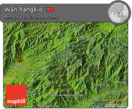 Satellite 3D Map of Wān Yangkio