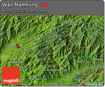 Satellite 3D Map of Wān Namköng