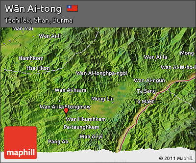 Satellite 3D Map of Wān Ai-tong