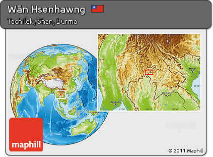 Physical Location Map of Wān Hsenhawng