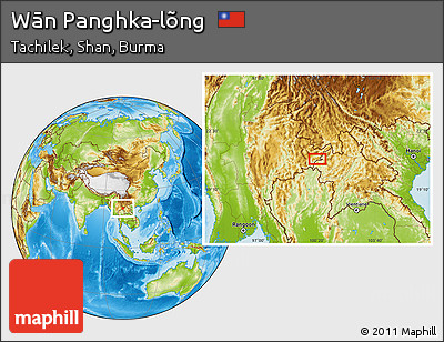 Physical Location Map of Wān Panghka-lõng