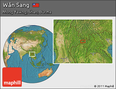 Satellite Location Map of Wān Sang