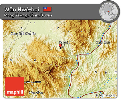 Physical Map of Wān Hwè-hoi