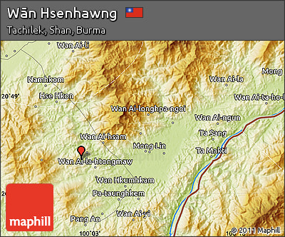 Physical Map of Wān Hsenhawng