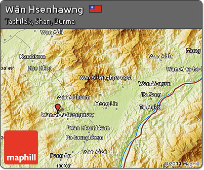 Physical Map of Wān Hsenhawng