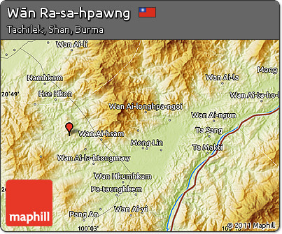 Physical Map of Wān Ra-sa-hpawng