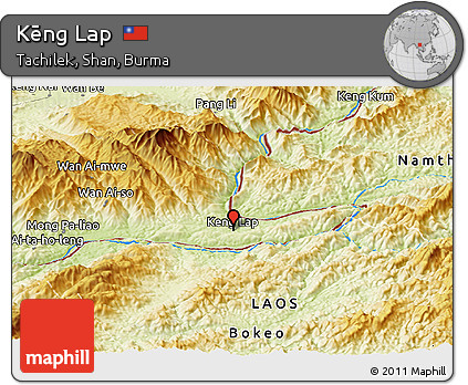 Physical Panoramic Map of Kēng Lap