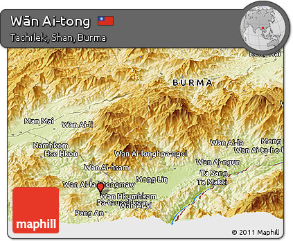 Physical Panoramic Map of Wān Ai-tong
