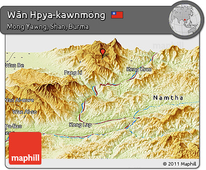 Physical Panoramic Map of Wān Hpya-kawnmöng
