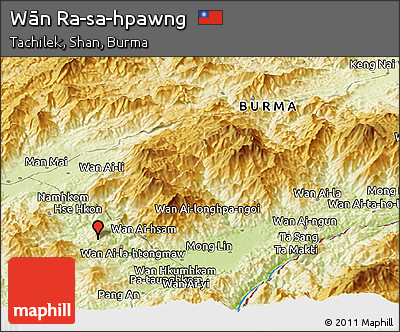 Physical Panoramic Map of Wān Ra-sa-hpawng