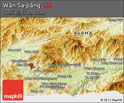 Physical Panoramic Map of Wān Sa-pāng