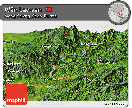 Satellite Panoramic Map of Wān Lao-san