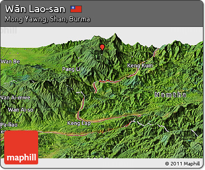 Satellite Panoramic Map of Wān Lao-san