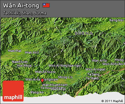 Satellite Panoramic Map of Wān Ai-tong