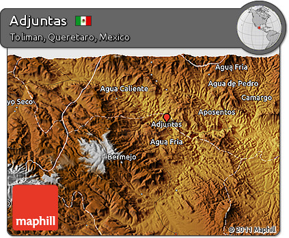 Physical 3D Map of Adjuntas