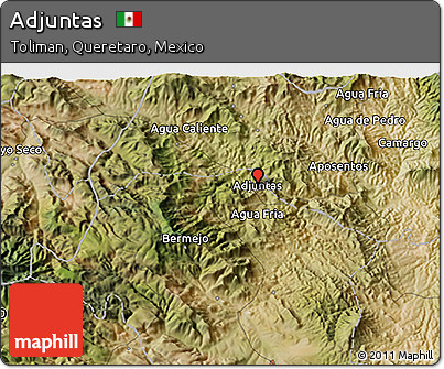 Satellite 3D Map of Adjuntas