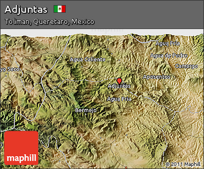 Satellite 3D Map of Adjuntas