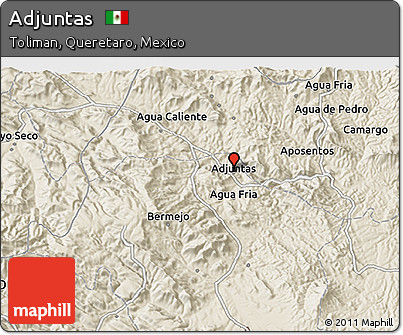 Shaded Relief 3D Map of Adjuntas