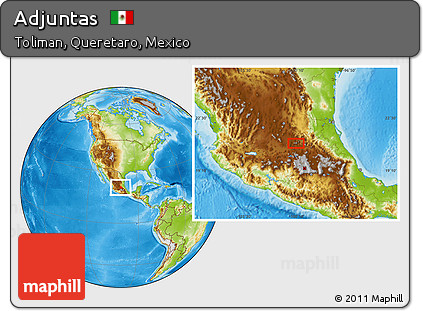 Physical Location Map of Adjuntas