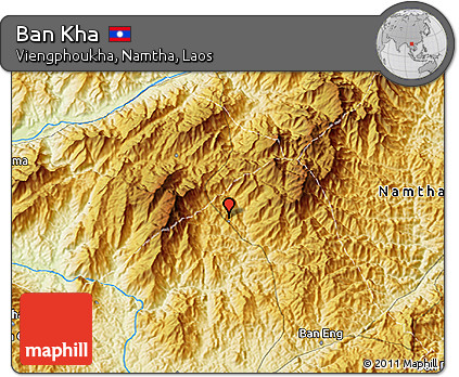 Physical 3D Map of Ban Kha