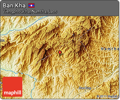 Physical 3D Map of Ban Kha