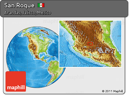 Physical Location Map of San Roque