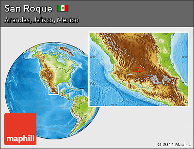 Physical Location Map of San Roque