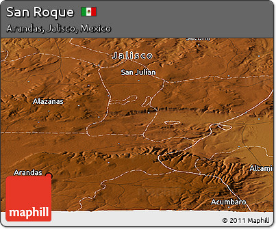 Physical Panoramic Map of San Roque