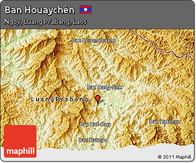 Physical 3D Map of Ban Houaychèn