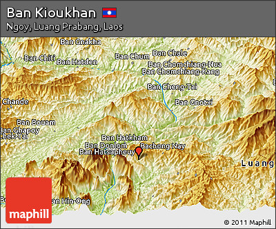 Physical Panoramic Map of Ban Kioukhan